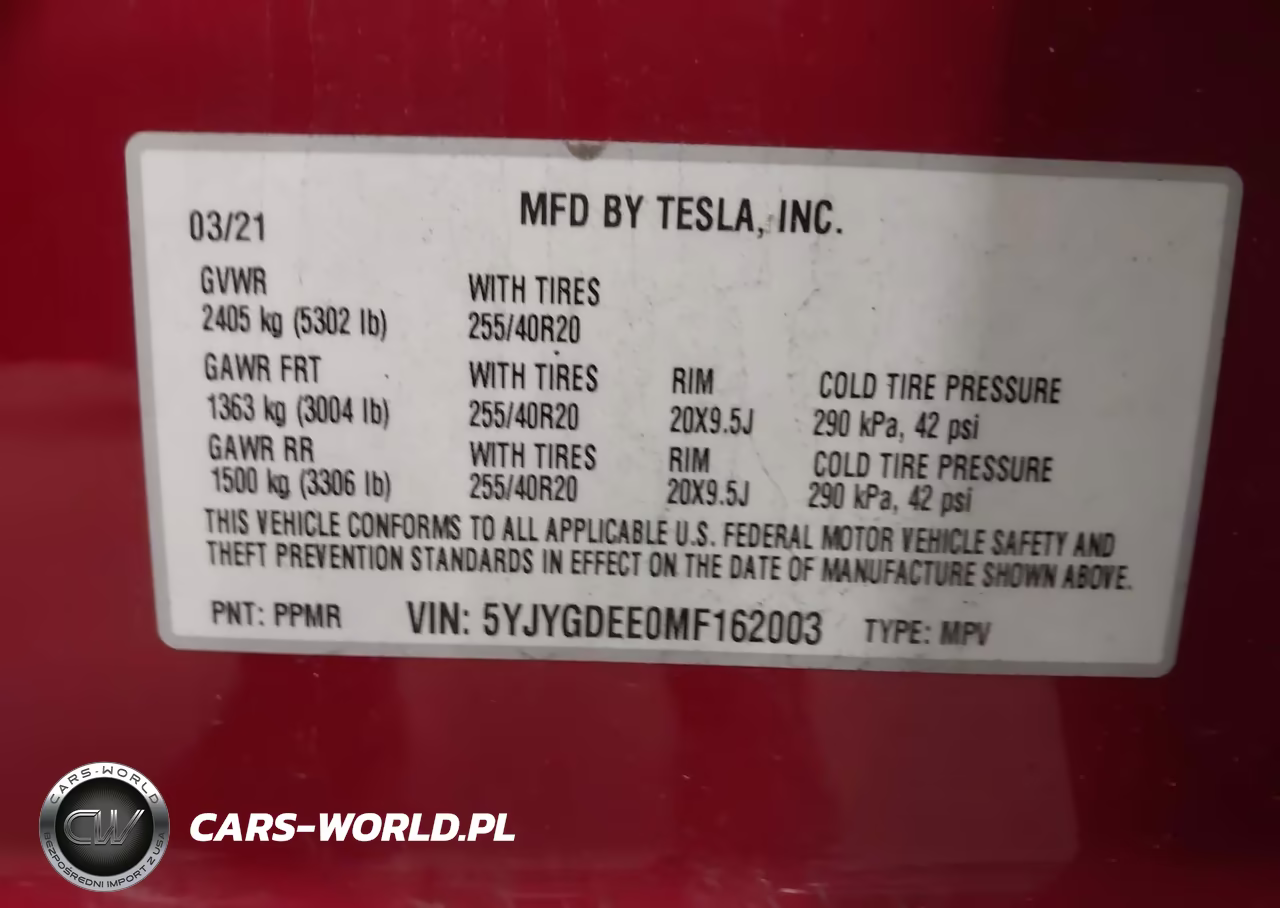 2021 Tesla Model Y Long Range Dual Motor All-Wheel Drive VIN:5YJYGDEE0MF162003 - 9