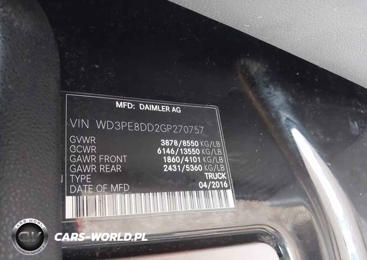 2016 Mercedes-Benz Sprinter 2500 High Roof VIN:WD3PE8DD2GP270757 - 9
