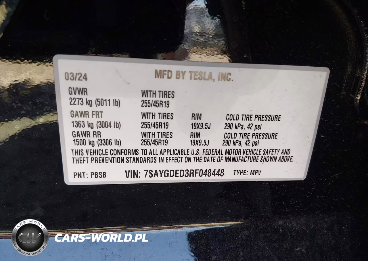 2024 Tesla Model Y Long Range Single Motor Rear-Wheel Drive-Rwd VIN:7SAYGDED3RF048448 - 9