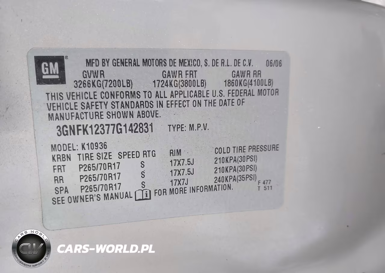 2007 Chevrolet Avalanche 1500 Ls VIN:3GNFK12377G142831 - 9