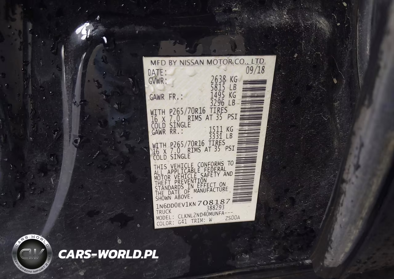 2019 Nissan Frontier Sv VIN:1N6DD0EV1KN708187 - 9