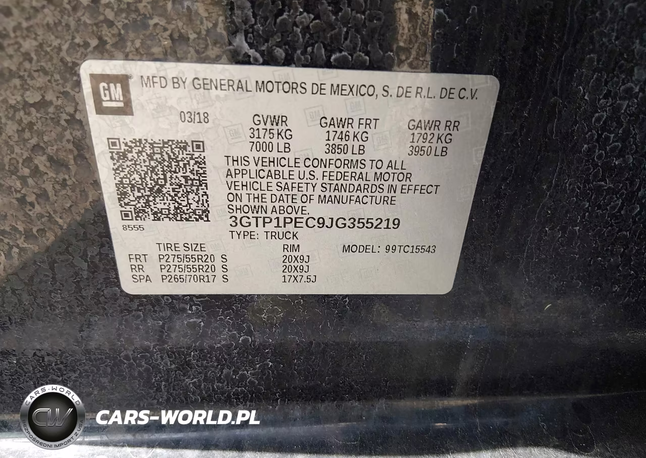2018 GMC Sierra 1500 Denali VIN:3GTP1PEC9JG355219 - 9