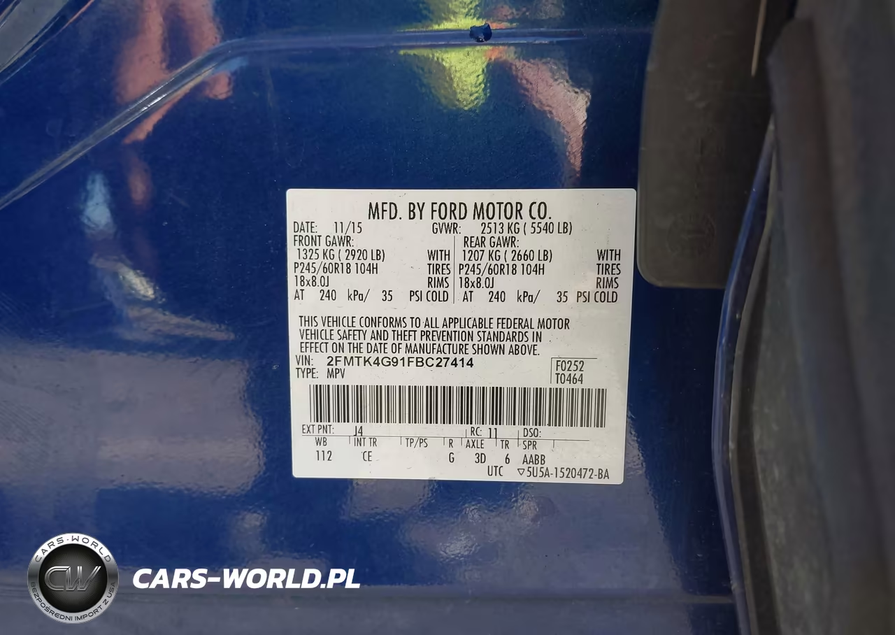 2015 Ford Edge Se VIN:2FMTK4G91FBC27414 - 9