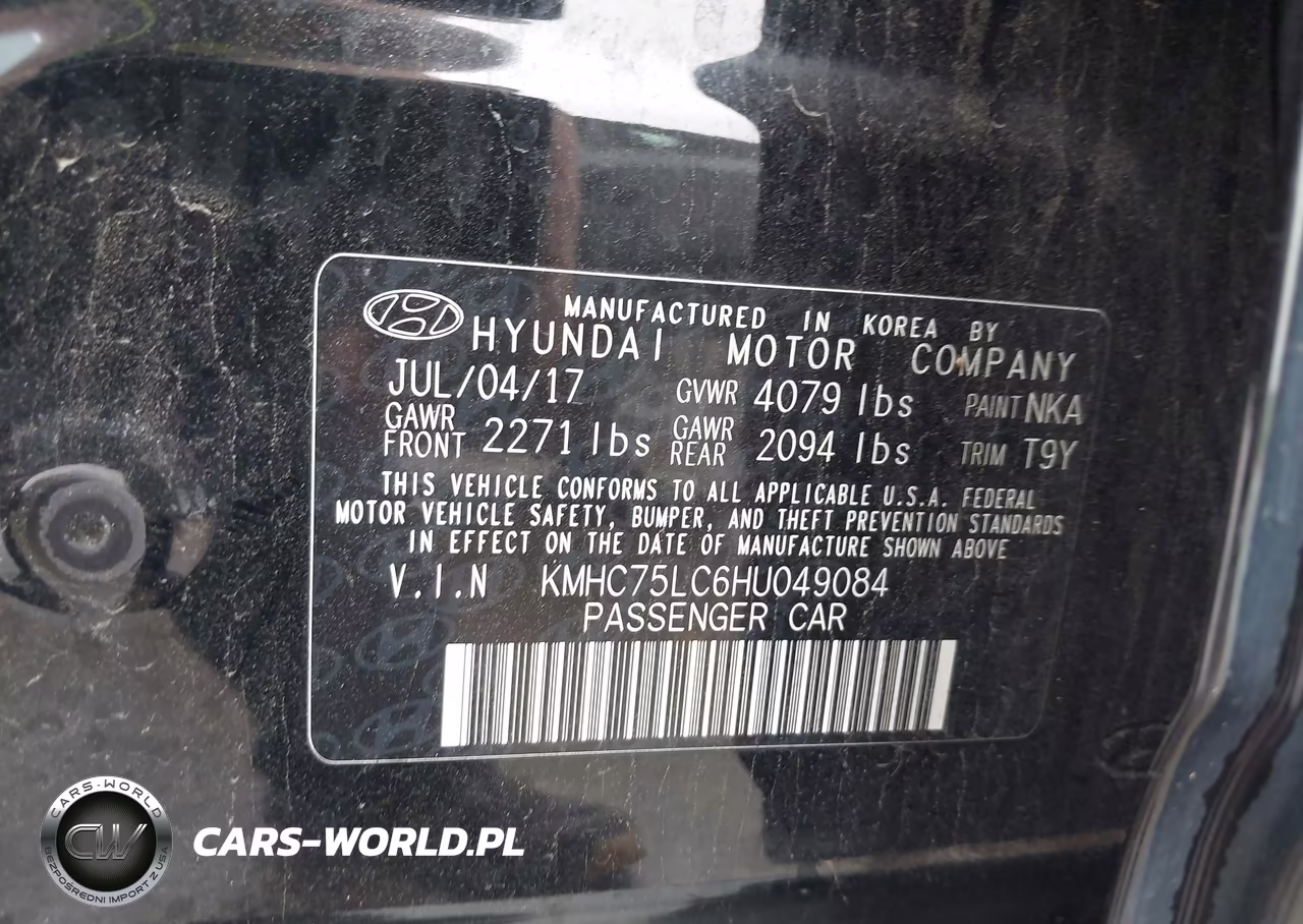 2017 Hyundai Ioniq Hybrid Sel VIN:KMHC75LC6HU049084 - 9