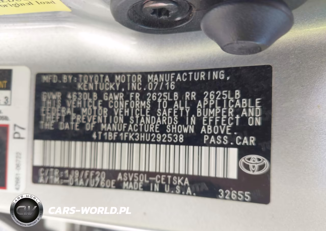 2017 Toyota Camry Se VIN:4T1BF1FK3HU292538 - 9