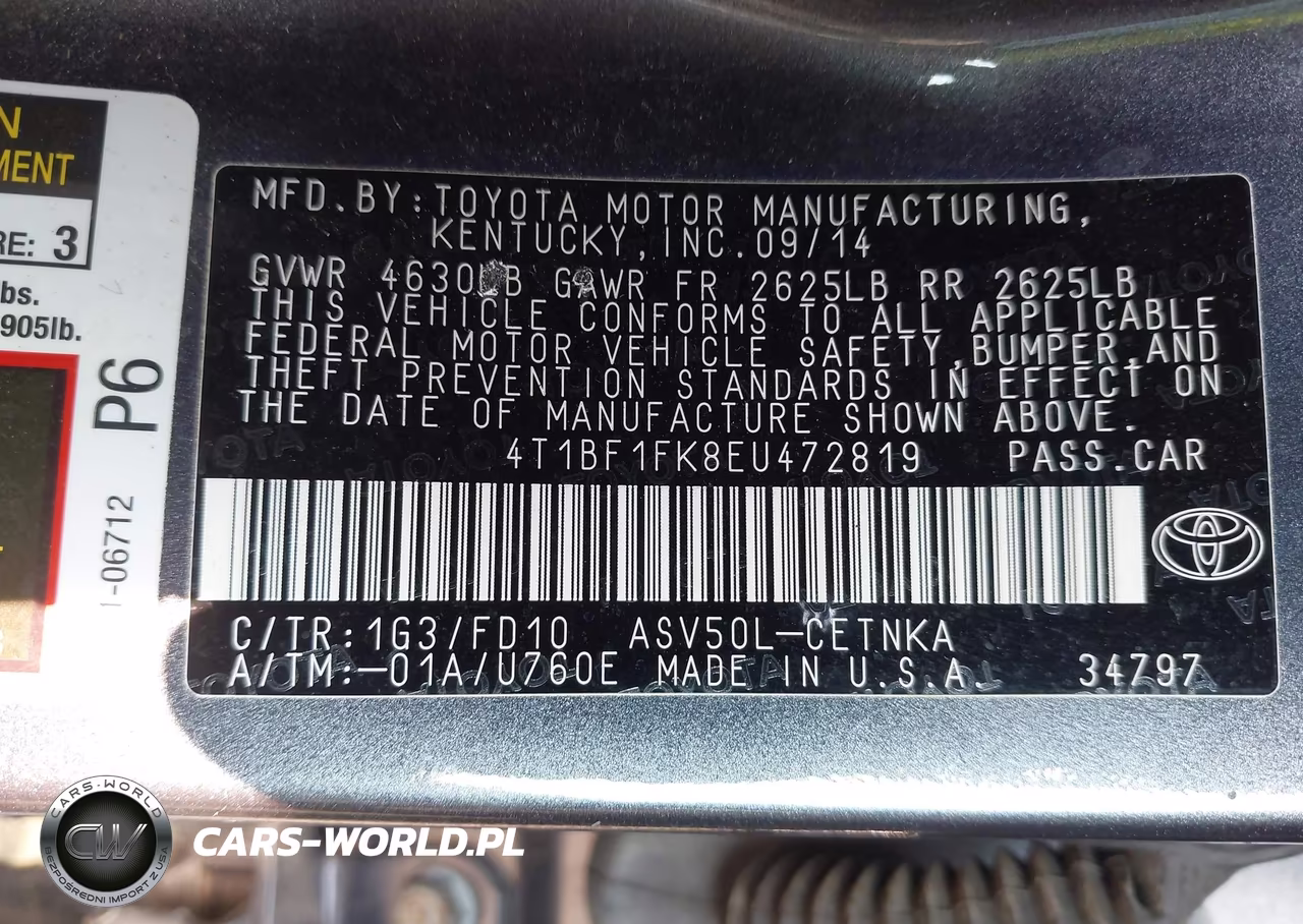 2014 Toyota Camry Le VIN:4T1BF1FK8EU472819 - 9