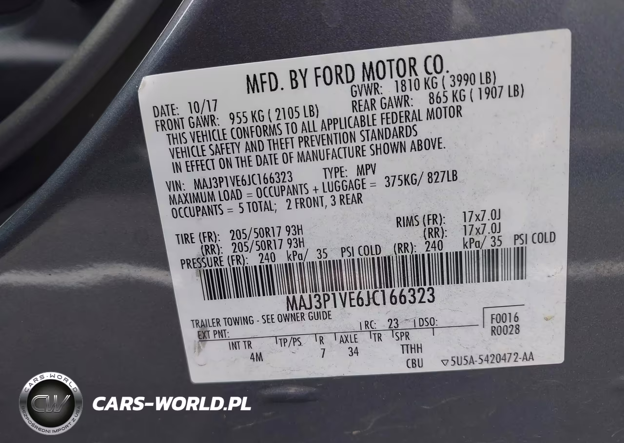 2018 Ford Ecosport Titanium VIN:MAJ3P1VE6JC166323 - 9