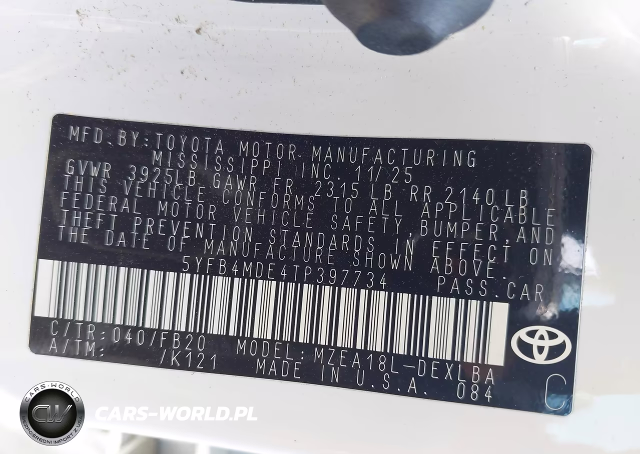 2026 Toyota Corolla Le VIN:5YFB4MDE4TP397734 - 9