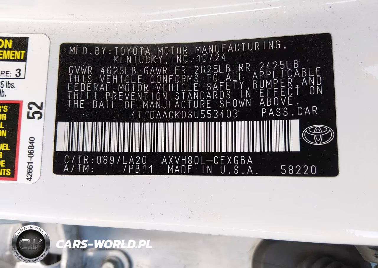 2025 Toyota Camry Xle VIN:4T1DAACK0SU553403 - 9