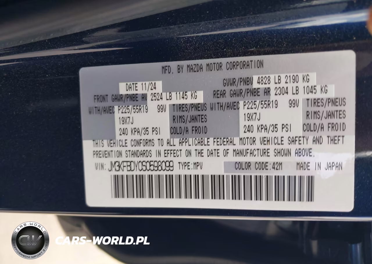 2025 Mazda Cx-5 2.5 Turbo Premium VIN:JM3KFBDY0S0598099 - 9