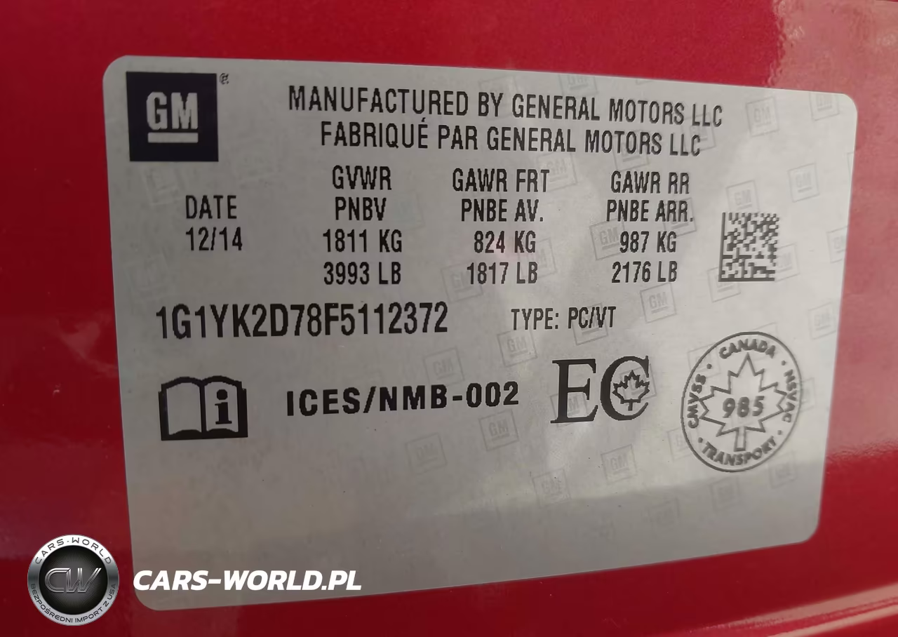 2015 Chevrolet Corvette Stingray Z51 VIN:1G1YK2D78F5112372 - 9