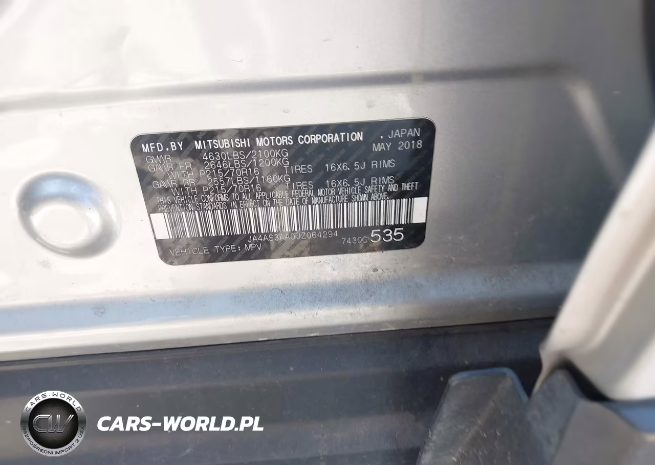 2018 Mitsubishi Eclipse Cross Es VIN:JA4AS3AA0JZ064294 - 9
