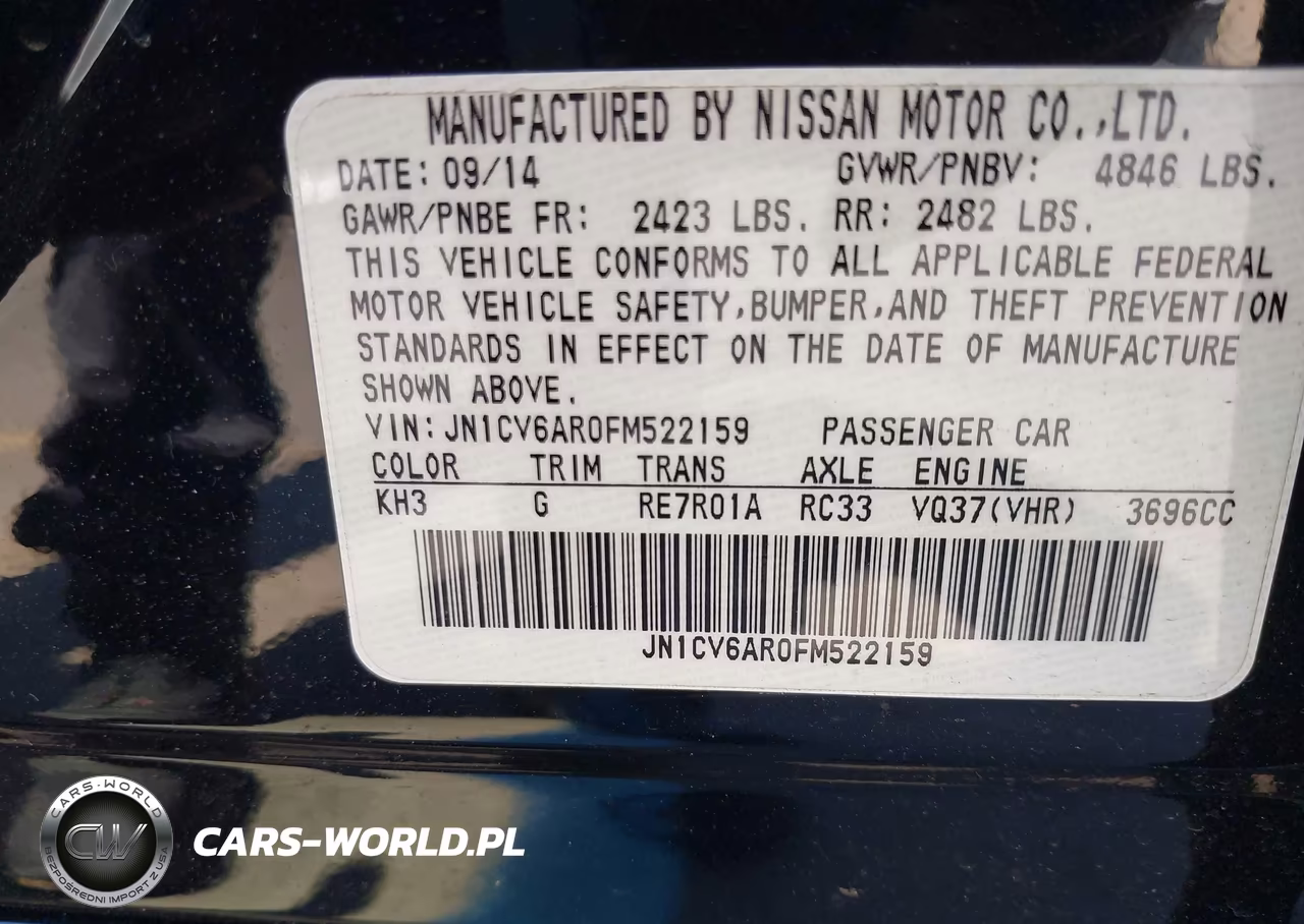 2015 Infiniti Q40 VIN:JN1CV6AR0FM522159 - 9