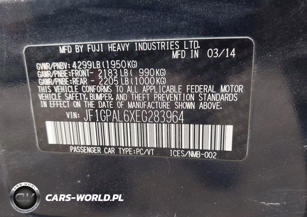 2014 Subaru Impreza 2.0I Sport Premium VIN:JF1GPAL6XEG283964 - 9