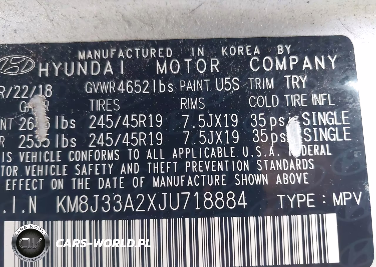 2018 Hyundai Tucson Limited VIN:KM8J33A2XJU718884 - 9