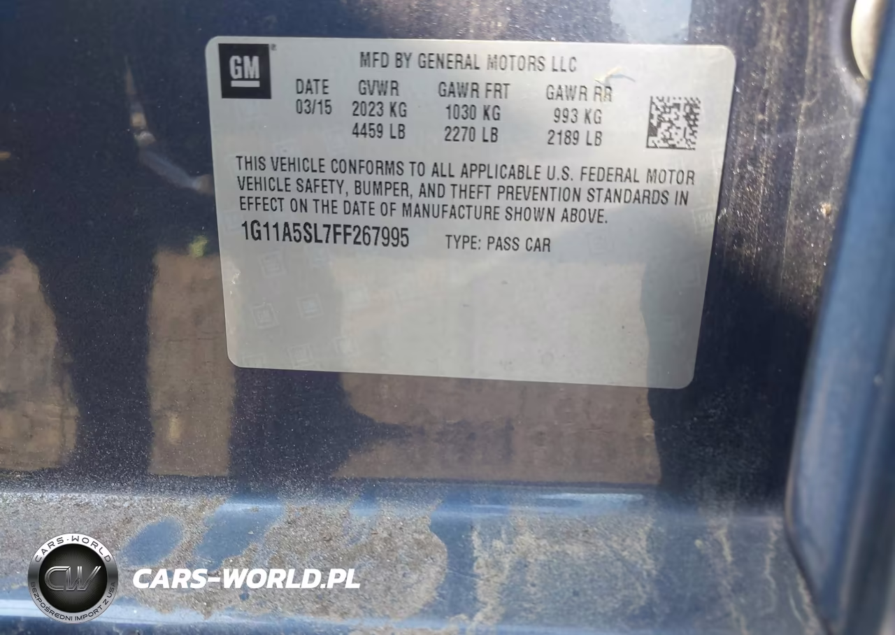 2015 Chevrolet Malibu 1Fl VIN:1G11A5SL7FF267995 - 9