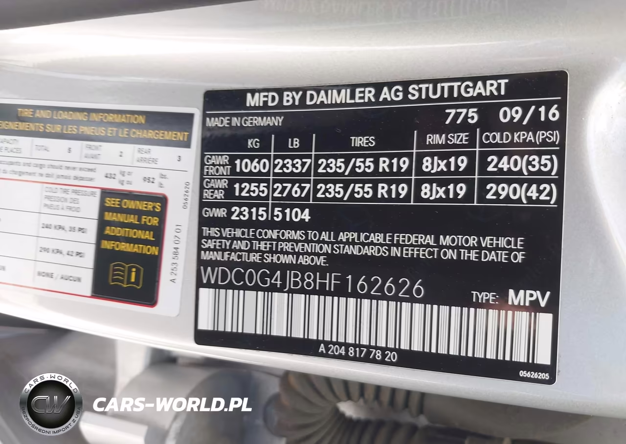 2017 Mercedes-Benz Glc 300 VIN:WDC0G4JB8HF162626 - 9