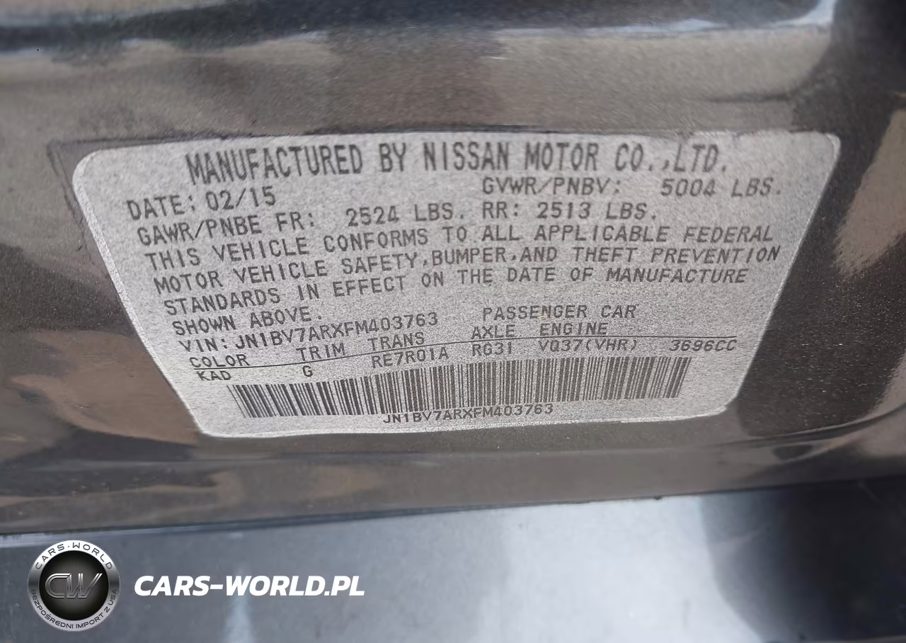 2015 Infiniti Q50 Base VIN:JN1BV7ARXFM403763 - 9
