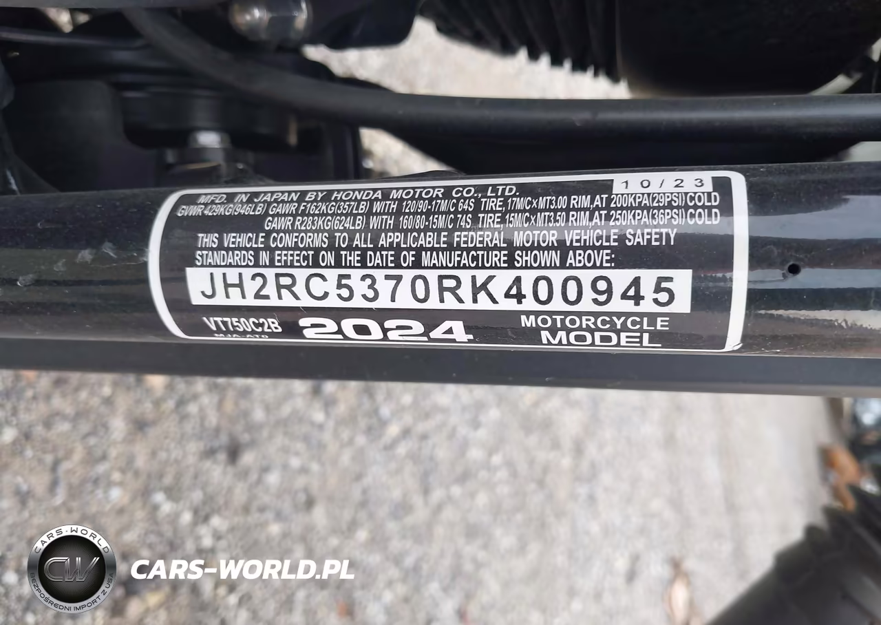 2024 Honda Vt750 C2B VIN:JH2RC5370RK400945 - 10