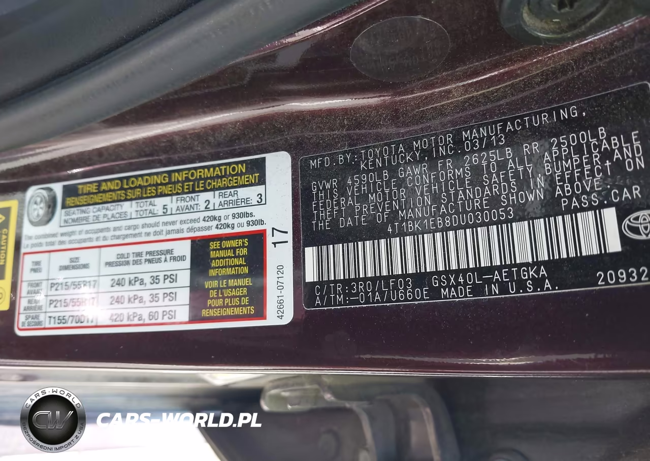 2013 Toyota Avalon Xle Premium VIN:4T1BK1EB8DU030053 - 9