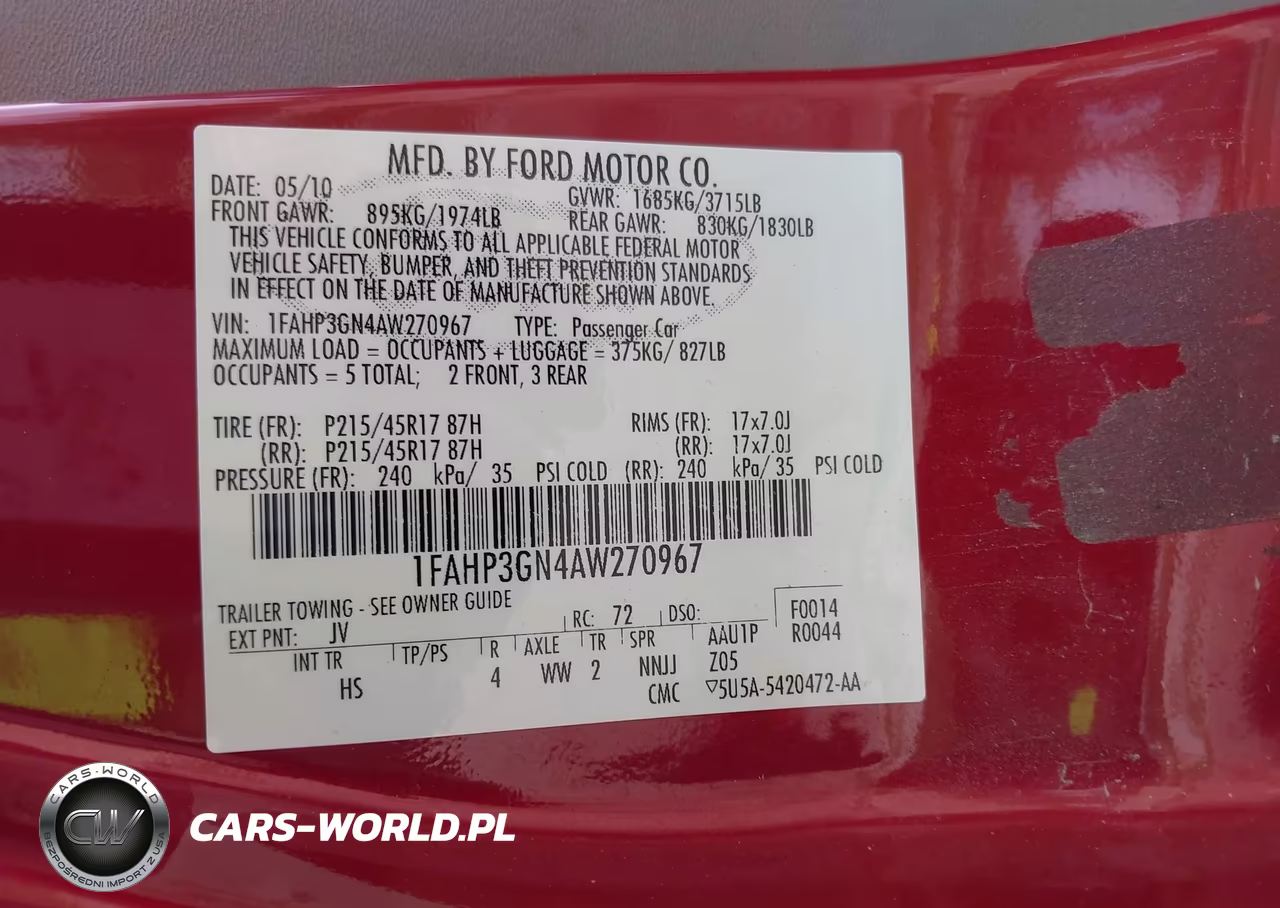 2010 Ford Focus Ses VIN:1FAHP3GN4AW270967 - 9