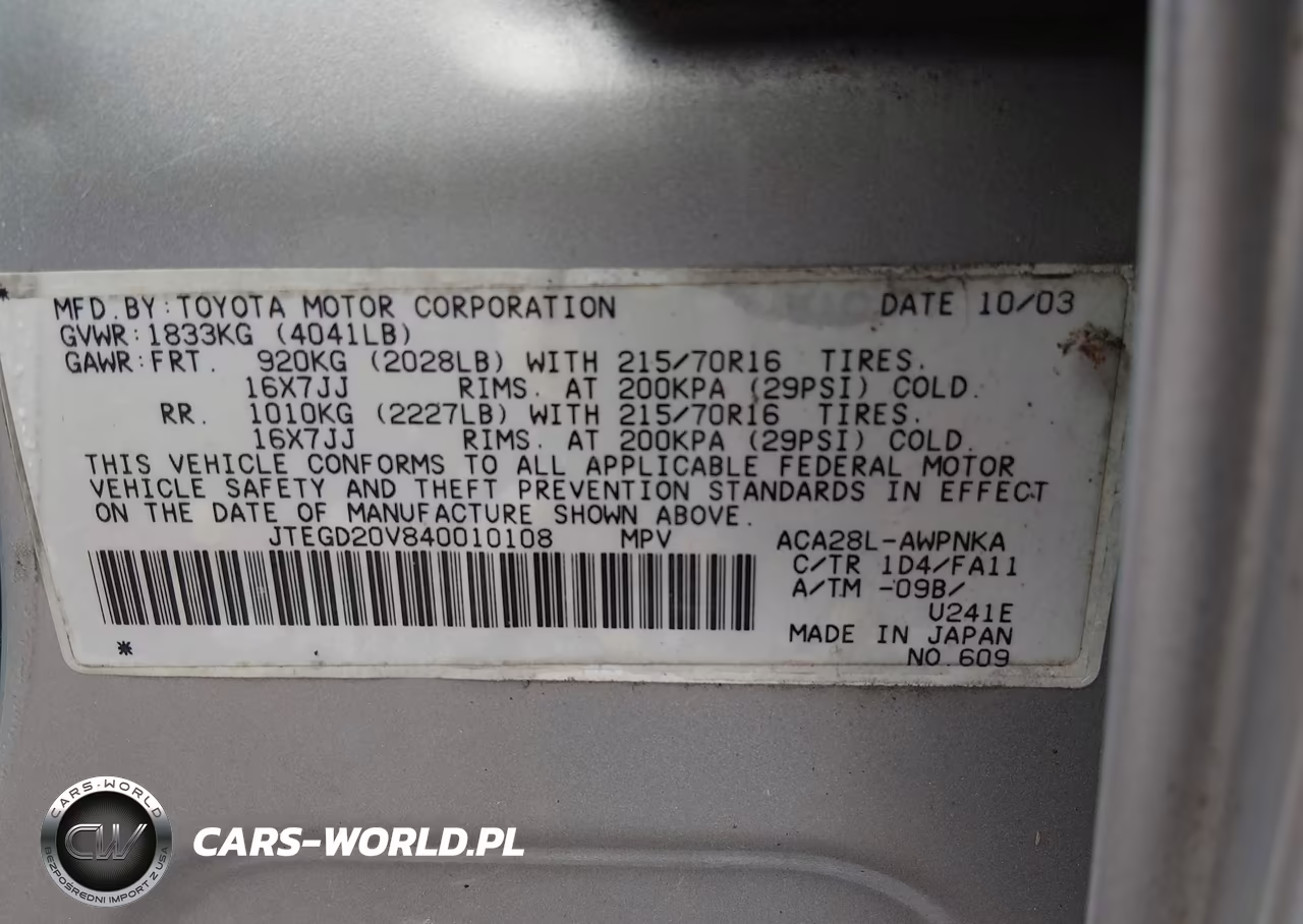 2004 Toyota Rav4 VIN:JTEGD20V840010108 - 9