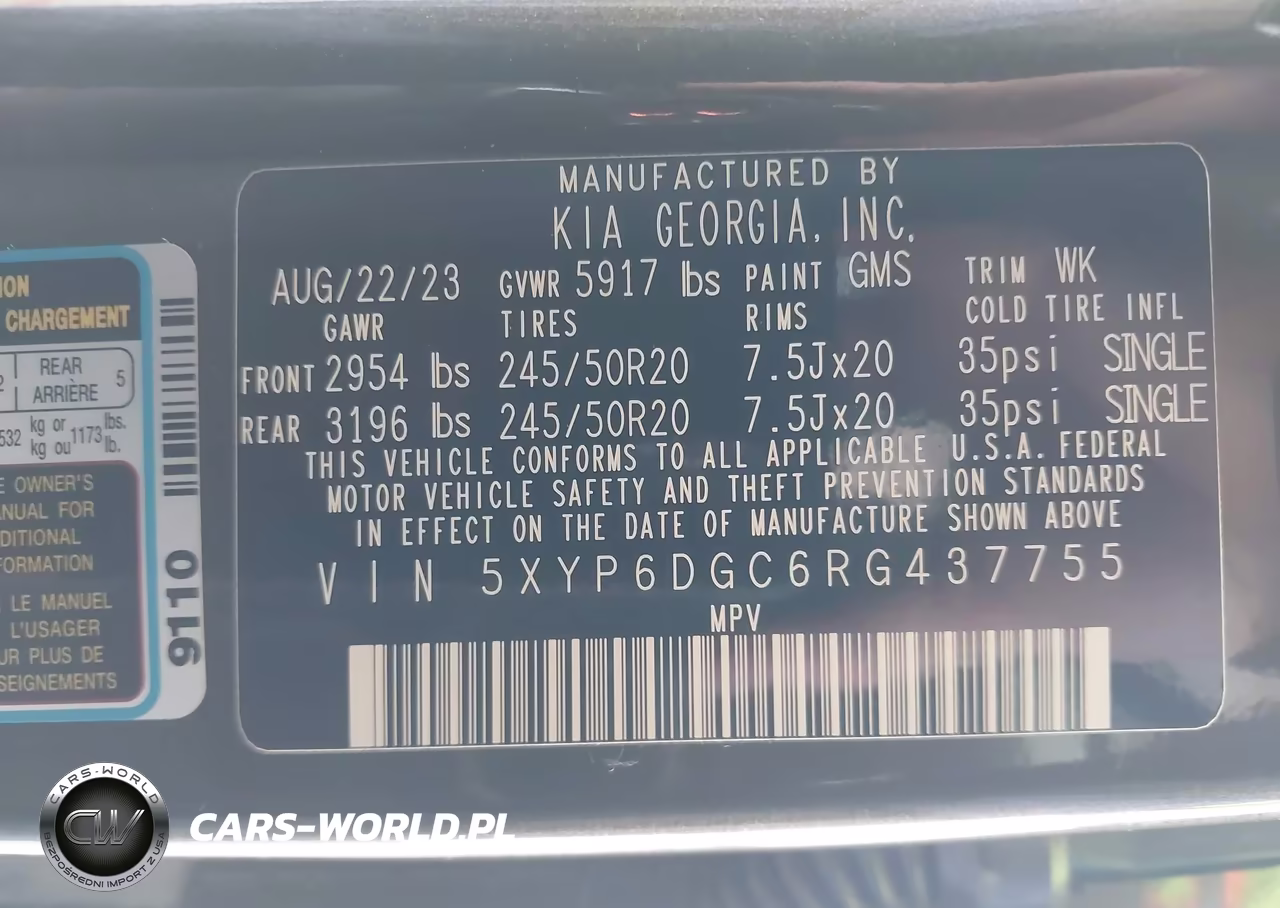 2024 Kia Telluride S VIN:5XYP6DGC6RG437755 - 9