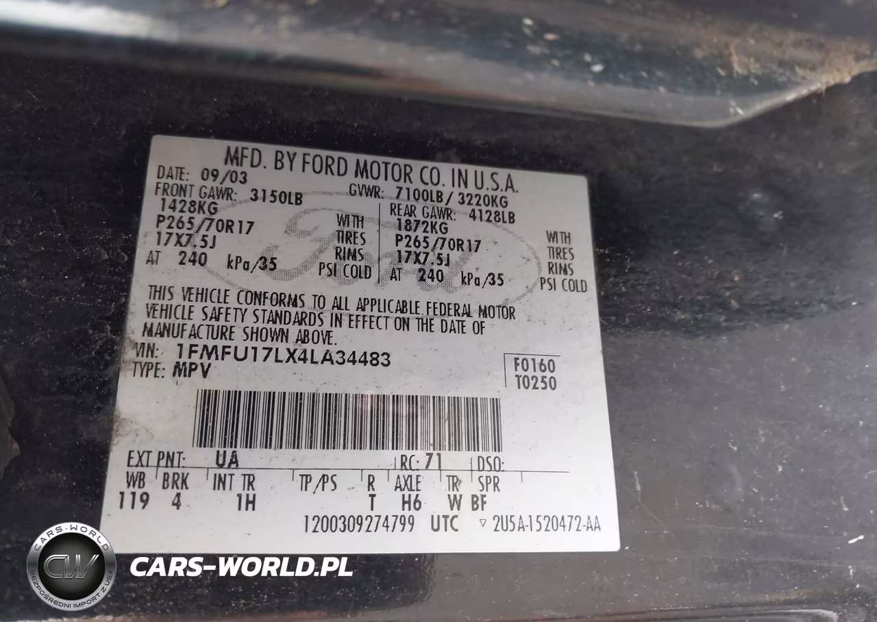 2004 Ford Expedition Eddie Bauer VIN:1FMFU17LX4LA34483 - 9