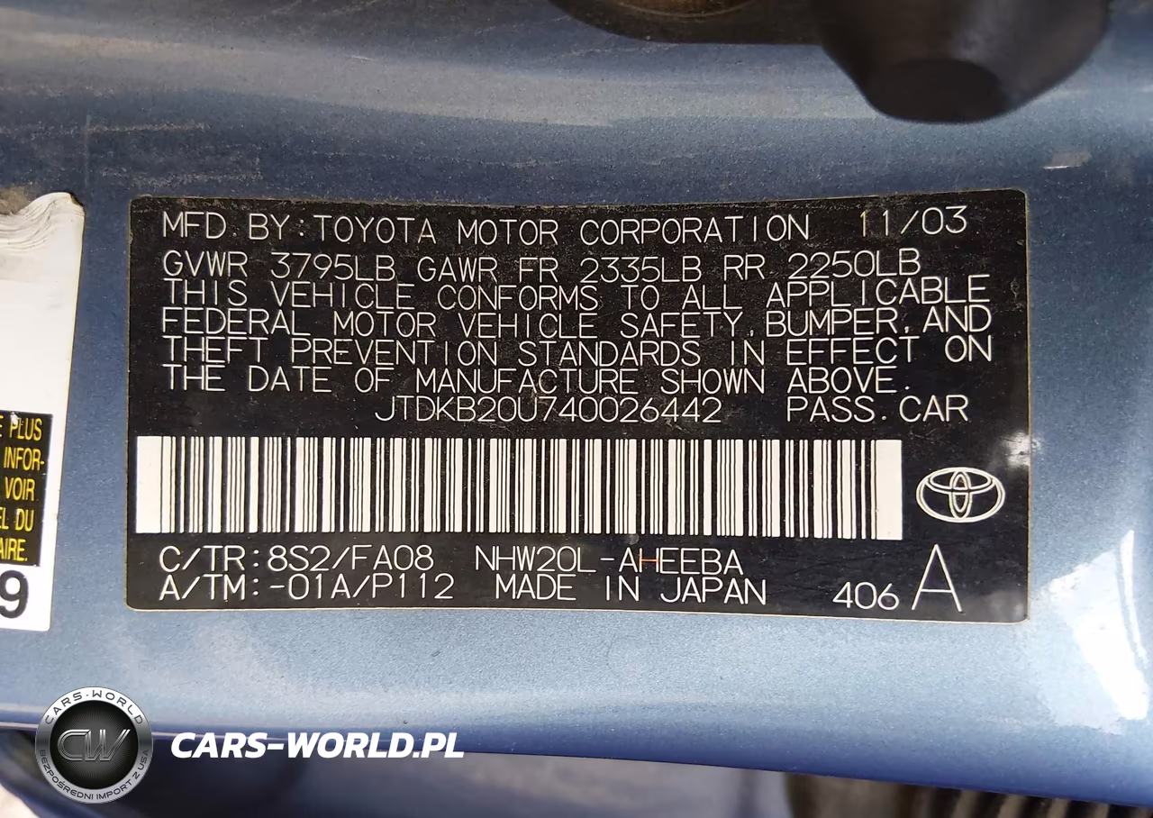 2004 Toyota Prius VIN:JTDKB20U740026442 - 9