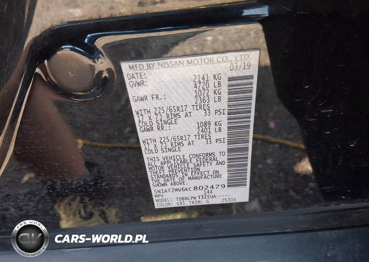 2019 Nissan Rogue S VIN:5N1AT2MV6KC802479 - 9