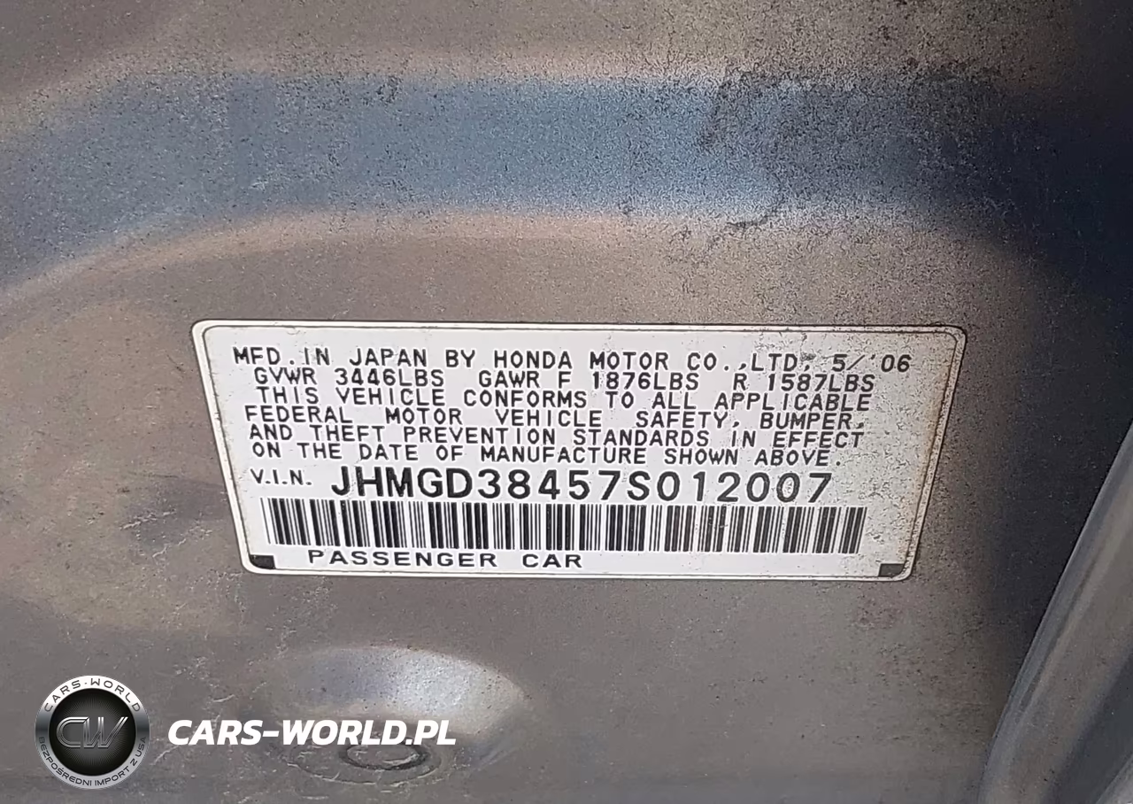 2007 Honda Fit VIN:JHMGD38457S012007 - 9