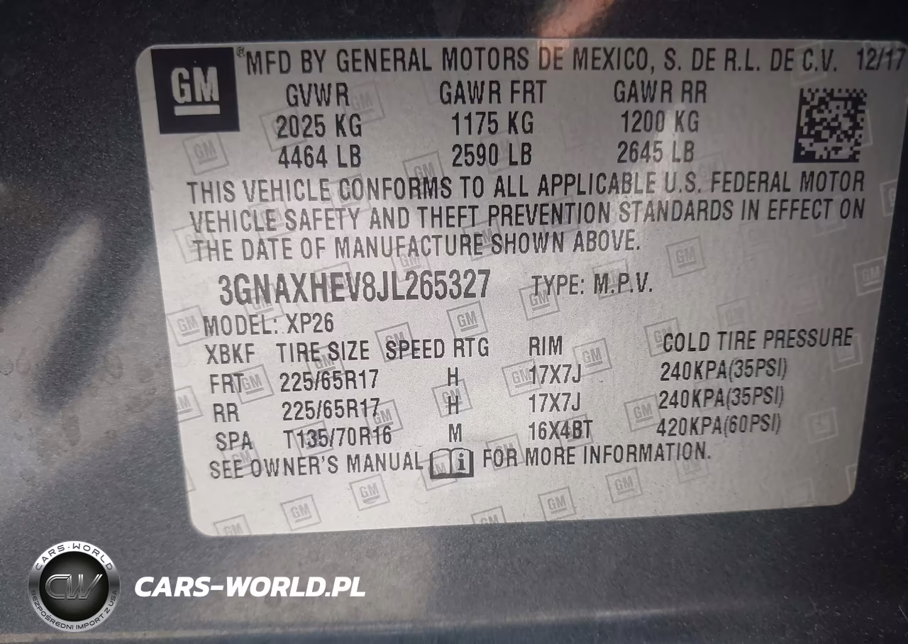 2018 Chevrolet Equinox Ls VIN:3GNAXHEV8JL265327 - 9