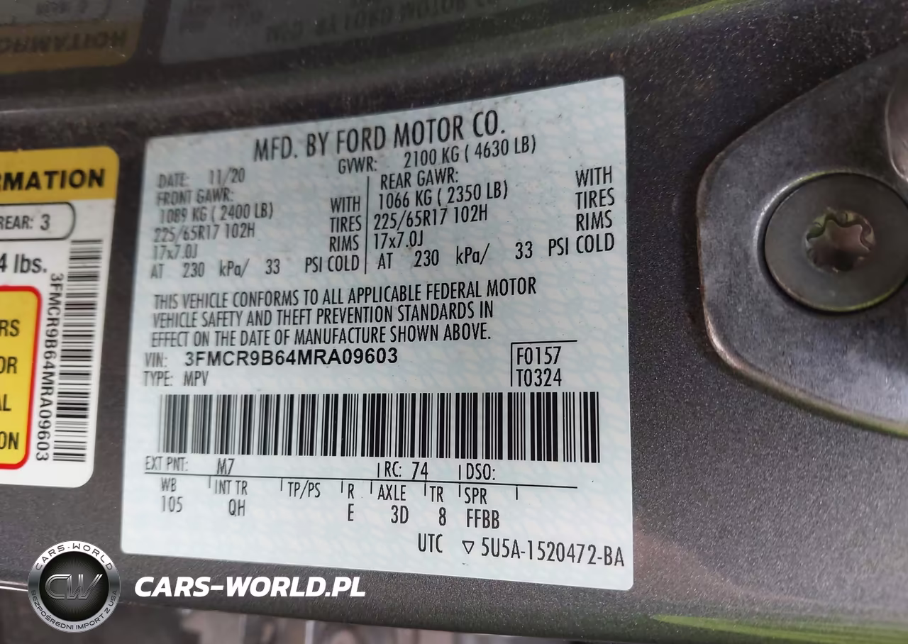 2021 Ford Bronco Sport Big Bend VIN:3FMCR9B64MRA09603 - 9