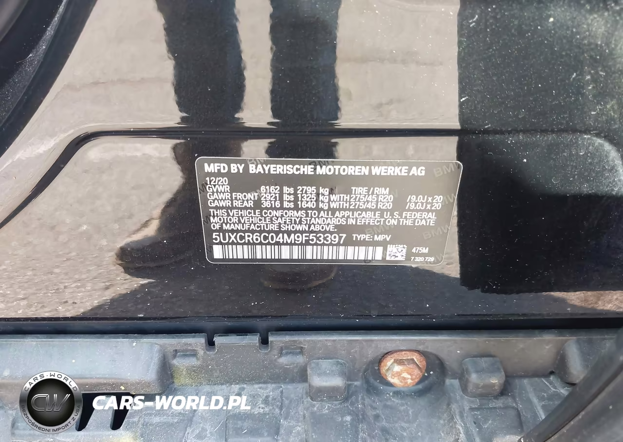 2021 BMW X5 xDrive40I VIN:5UXCR6C04M9F53397 - 9