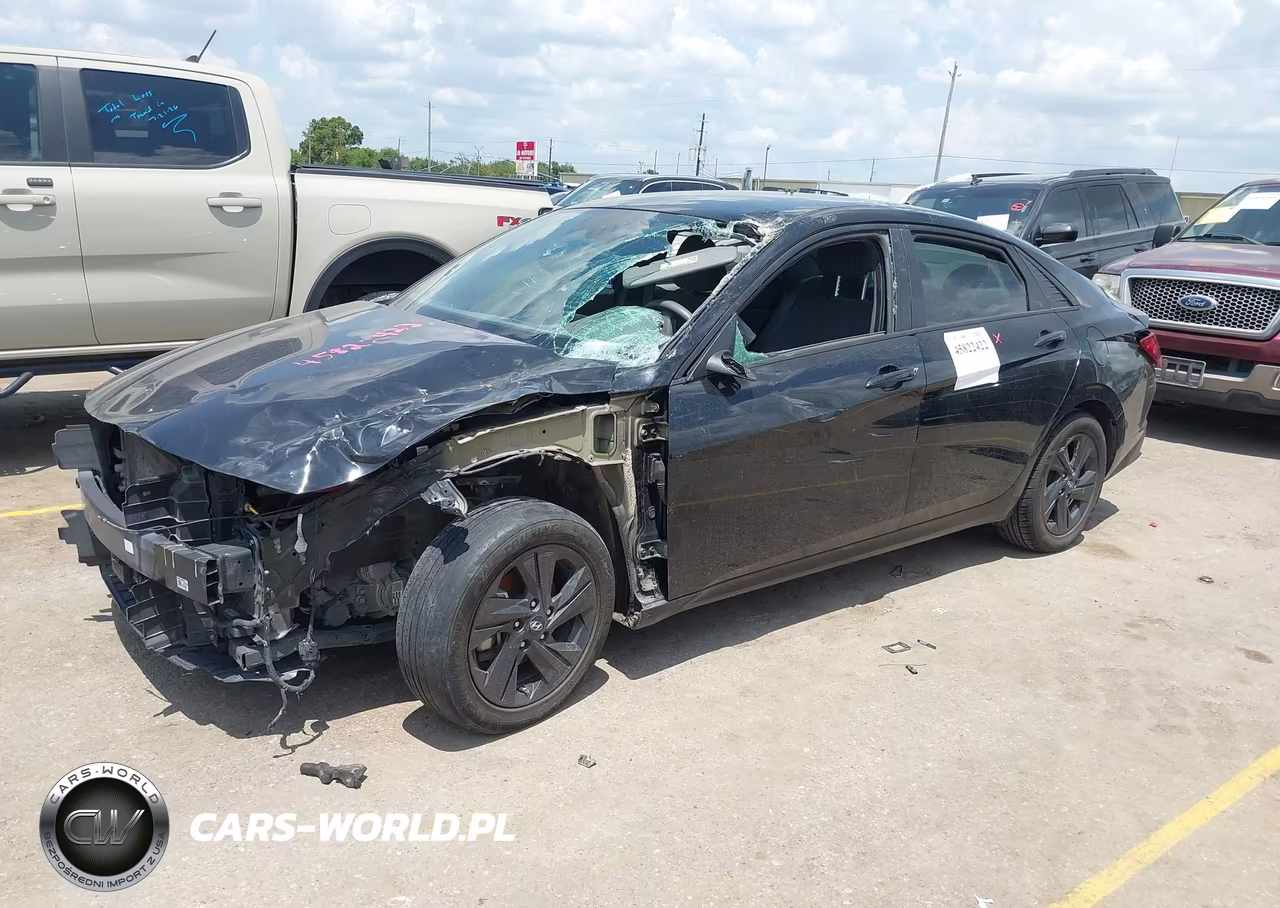 2022 Hyundai Elantra Hybrid Blue VIN:KMHLM4AJ2NU015109 - 2