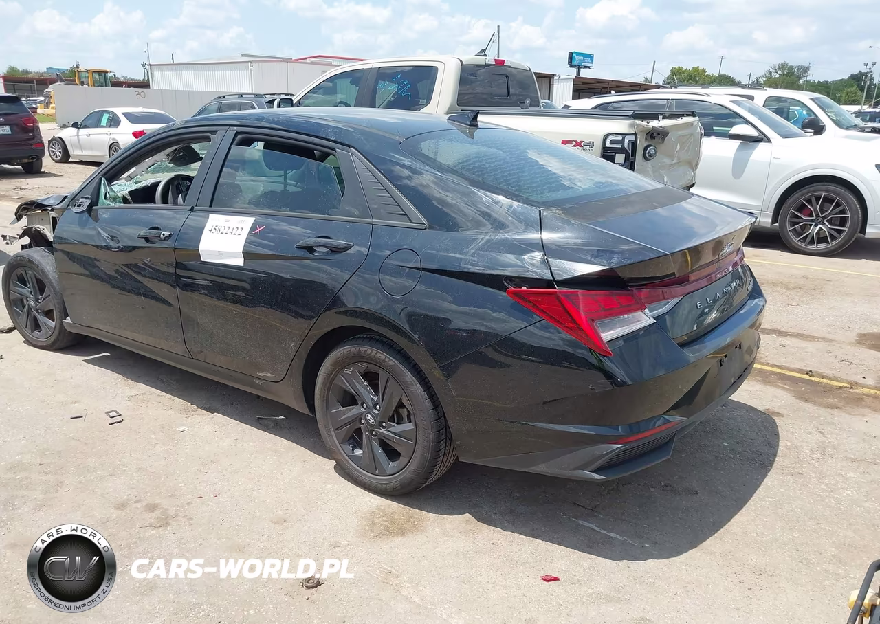 2022 Hyundai Elantra Hybrid Blue VIN:KMHLM4AJ2NU015109 - 3
