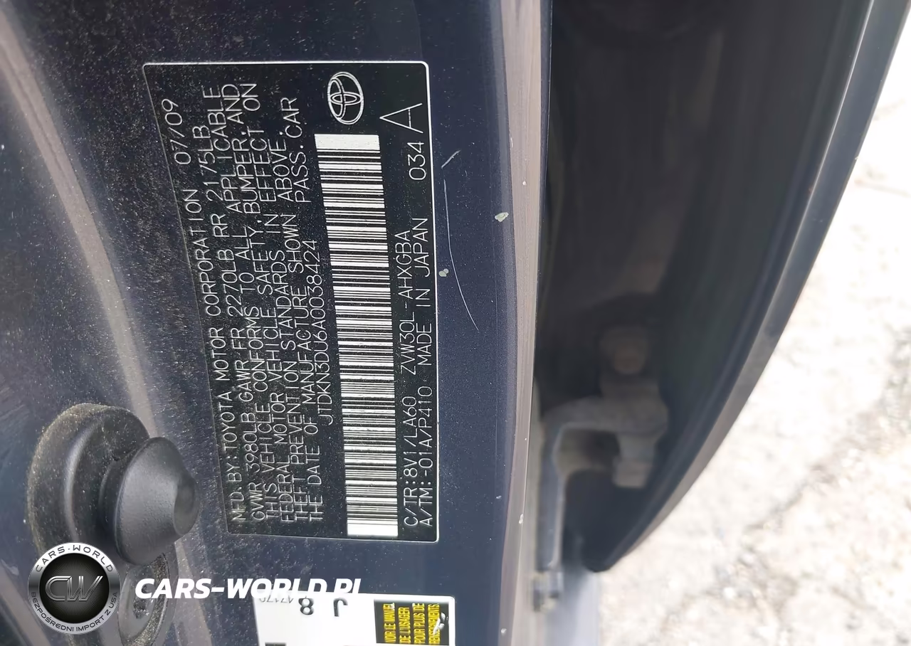2010 Toyota Prius Iv VIN:JTDKN3DU6A0038424 - 9