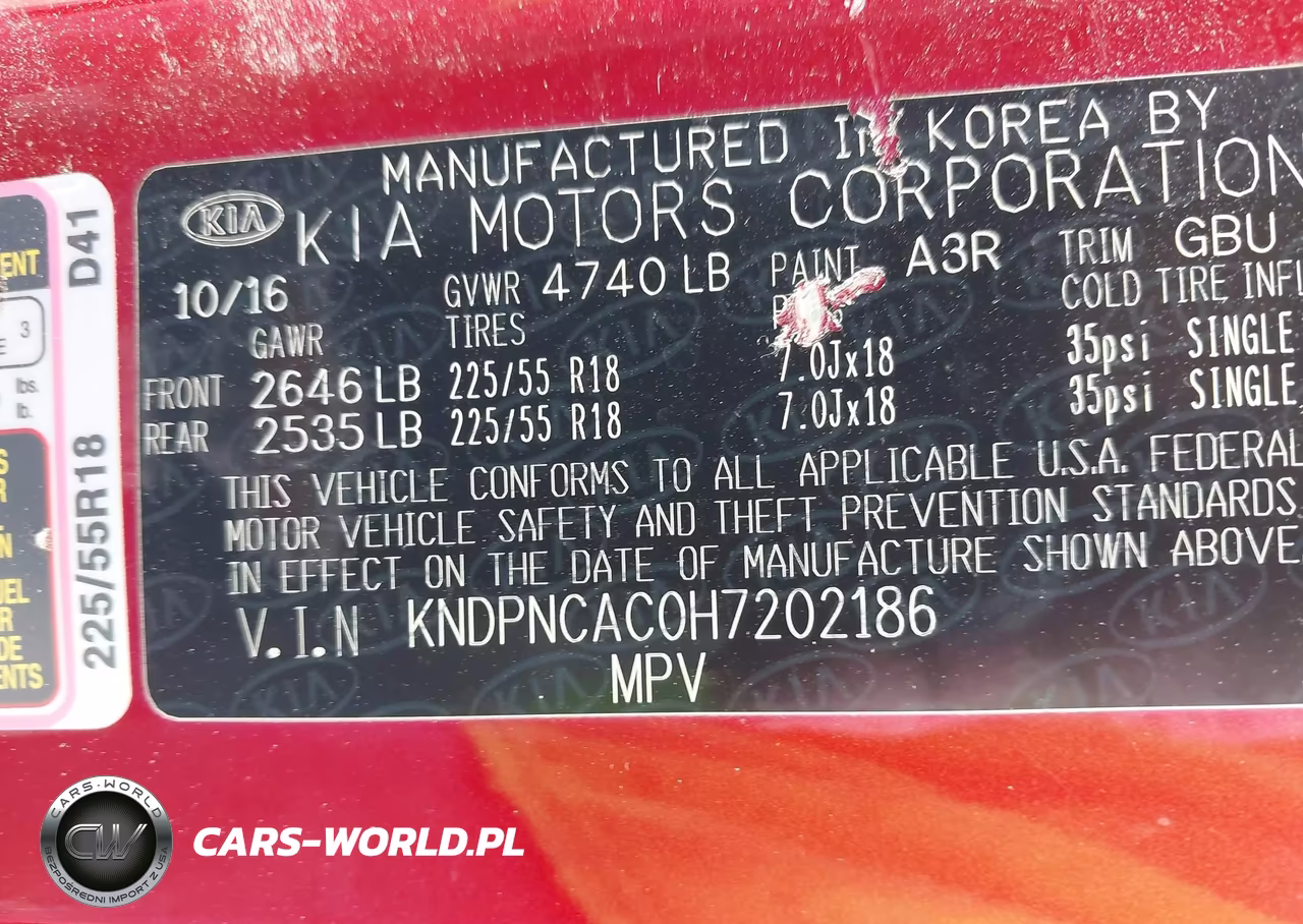 2017 Kia Sportage Ex VIN:KNDPNCAC0H7202186 - 9