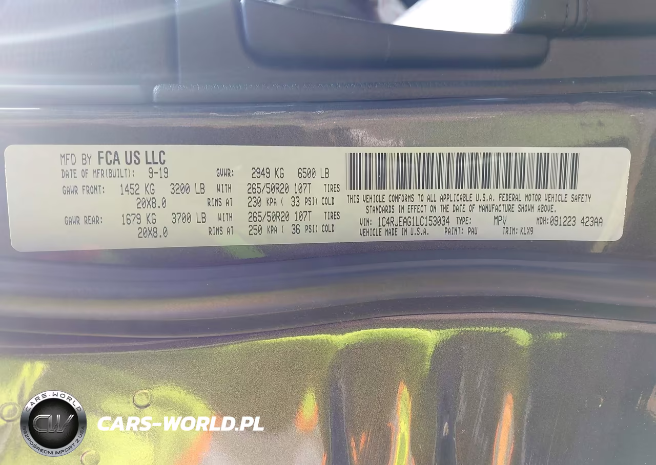 2020 Jeep Grand Cherokee Altitude 4X2 VIN:1C4RJEAG1LC153034 - 9