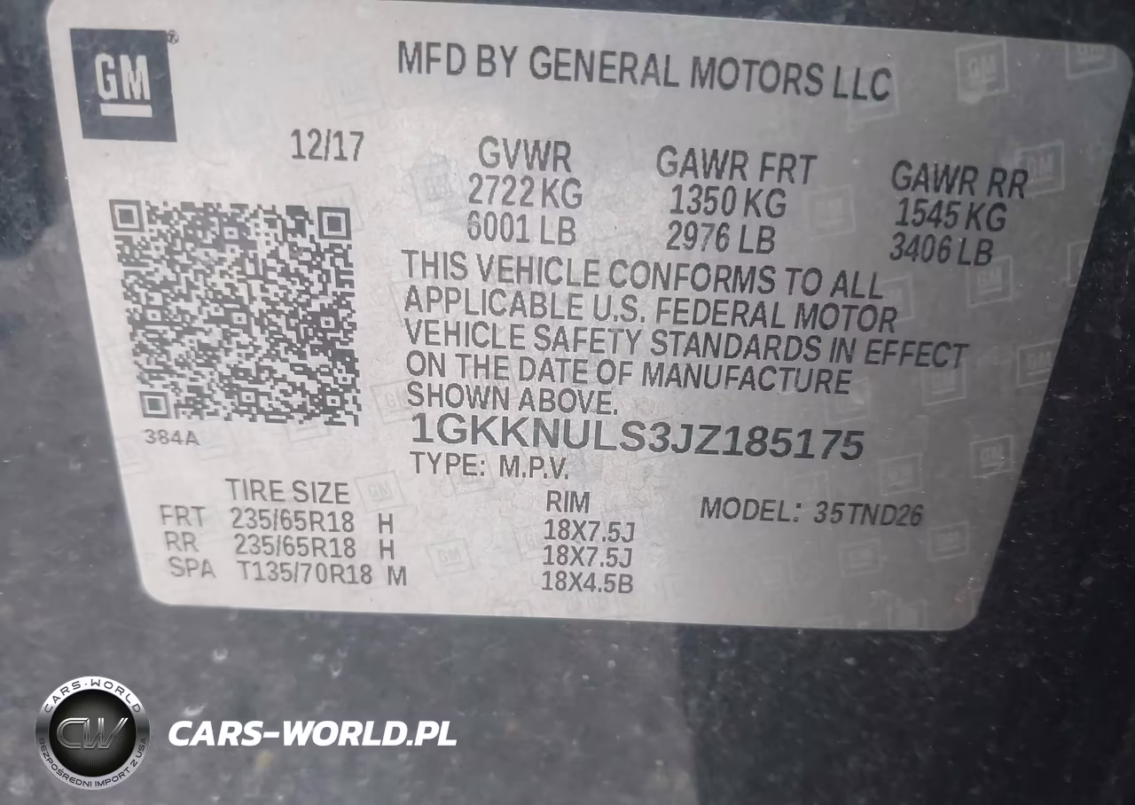 2018 GMC Acadia Slt-1 VIN:1GKKNULS3JZ185175 - 9