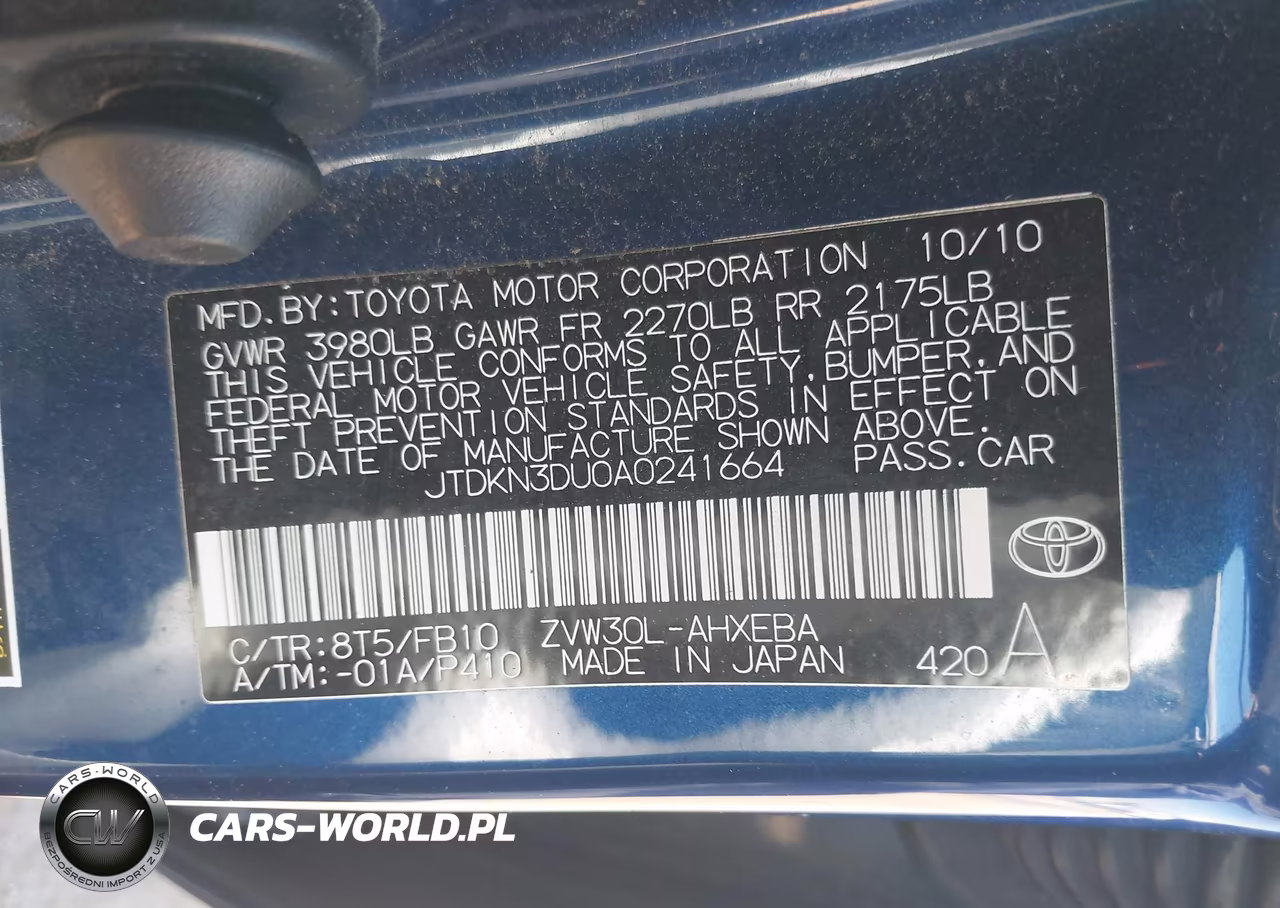 2010 Toyota Prius Iii VIN:JTDKN3DU0A0241664 - 9