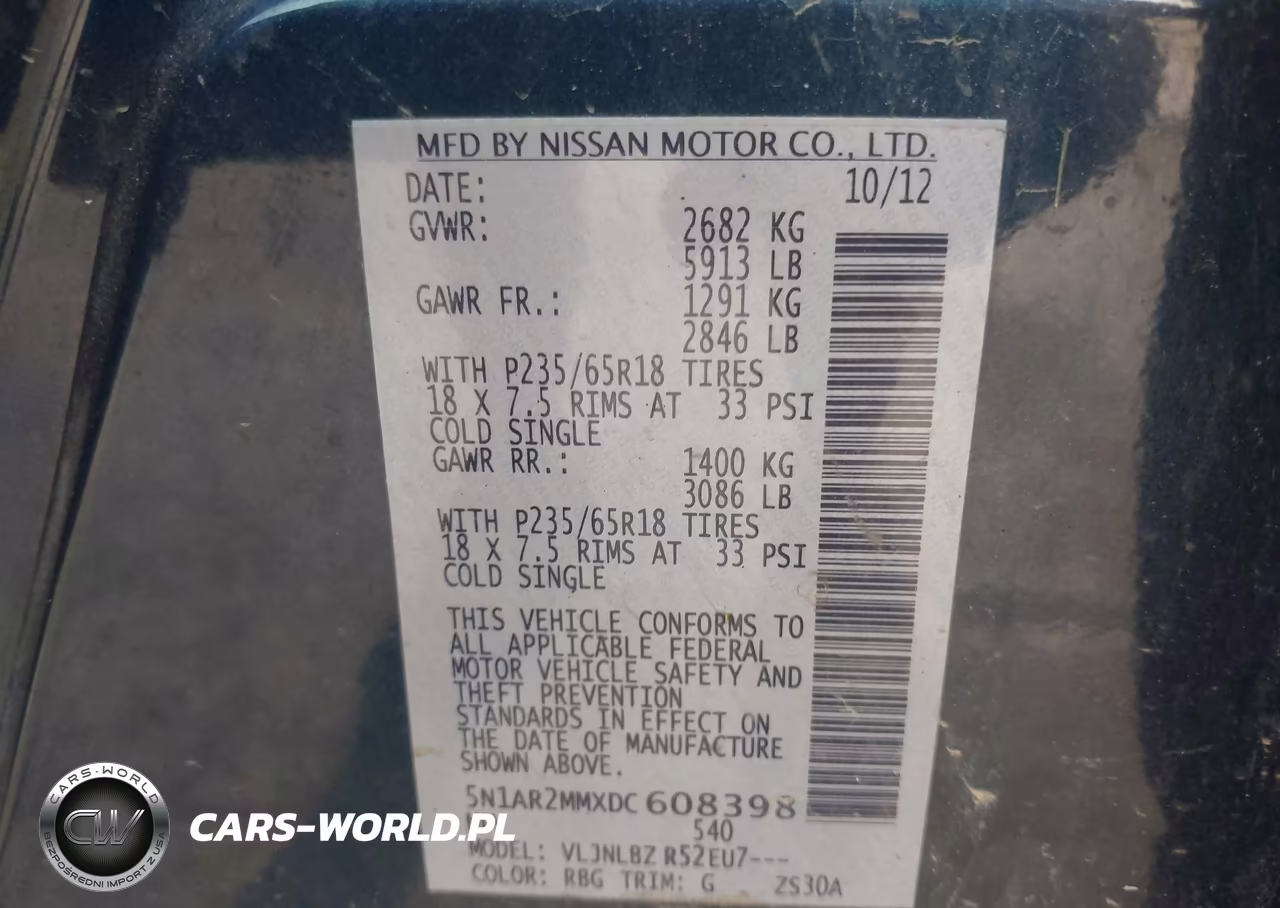2013 Nissan Pathfinder S VIN:5N1AR2MMXDC608398 - 9