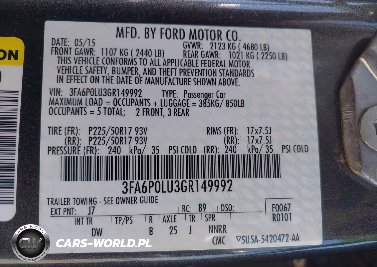 2016 Ford Fusion Hybrid Se VIN:3FA6P0LU3GR149992 - 9