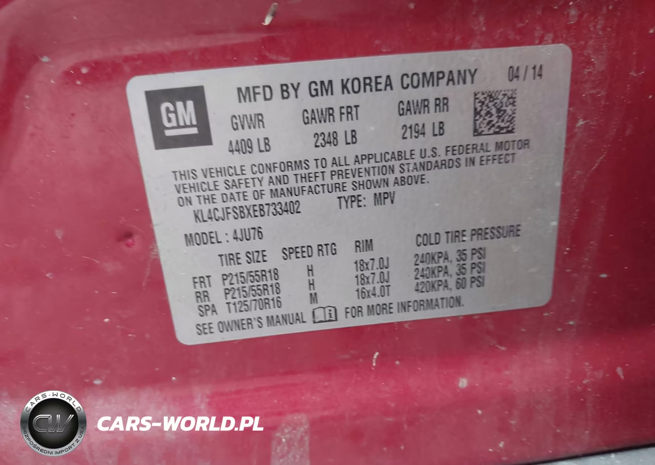 2014 Buick Encore Convenience VIN:KL4CJFSBXEB733402 - 9
