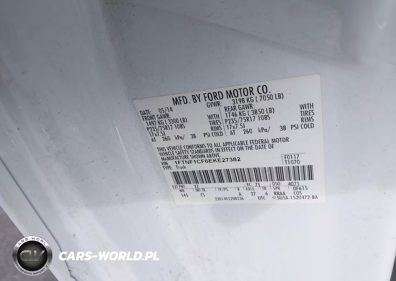 2014 Ford F-150 Xl VIN:1FTNF1CF6EKE27382 - 9