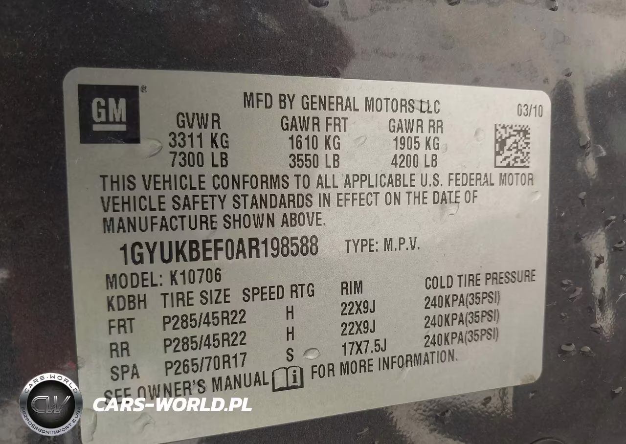 2010 Cadillac Escalade Luxury VIN:1GYUKBEF0AR198588 - 9