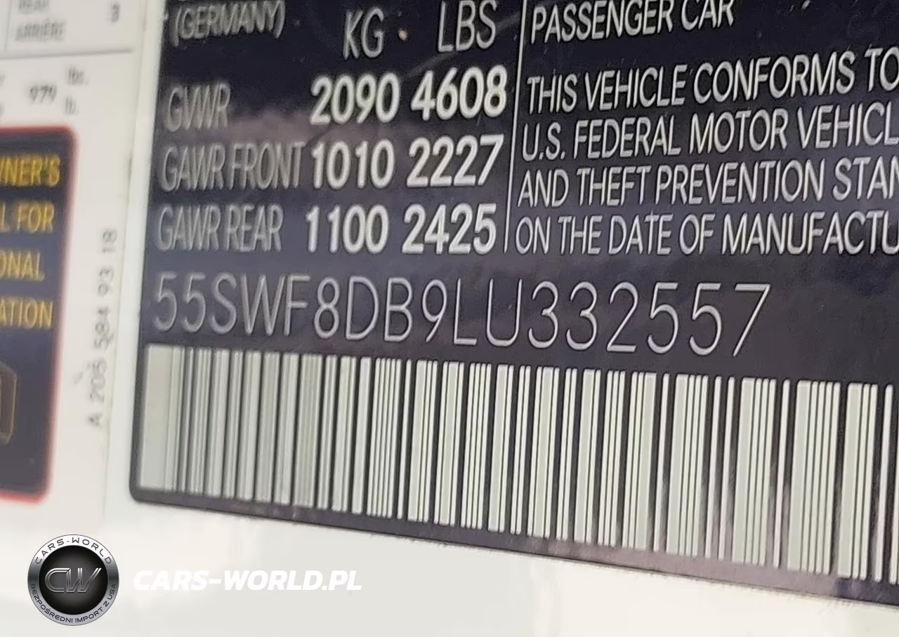 2020 Mercedes-Benz C 300 VIN:55SWF8DB9LU332557 - 9