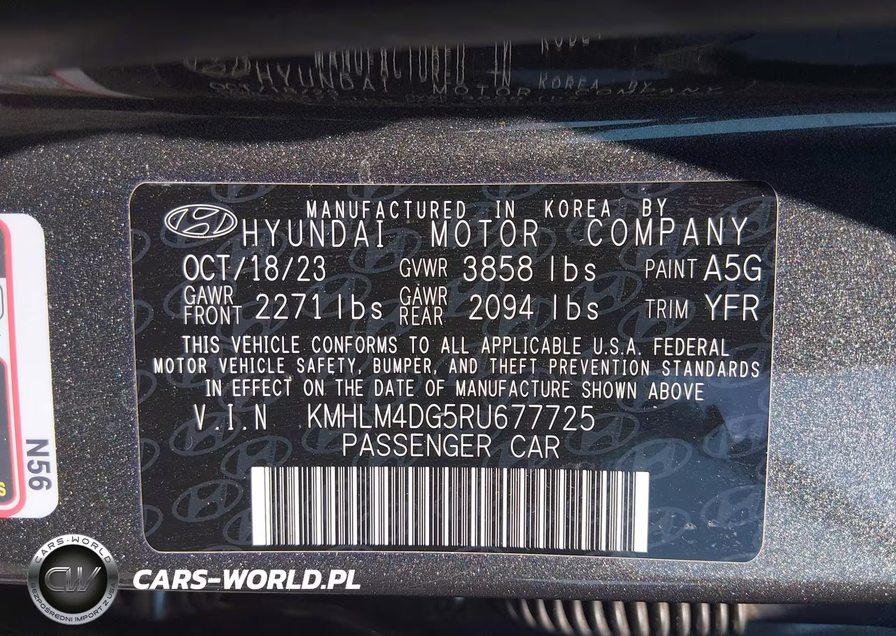 2024 Hyundai Elantra Sel VIN:KMHLM4DG5RU677725 - 9