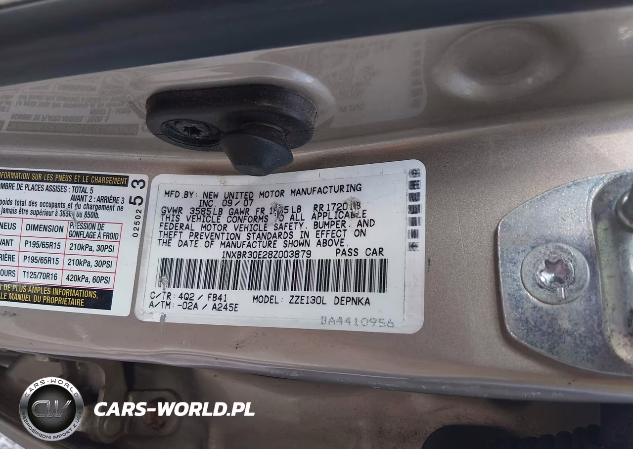 2008 Toyota Corolla Le VIN:1NXBR30E28Z003879 - 9