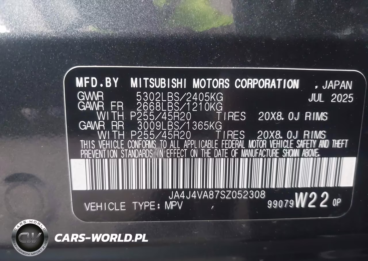 2025 Mitsubishi Outlander Se 2.5 S-Awc-Trail Edition S-Awc VIN:JA4J4VA87SZ052308 - 9